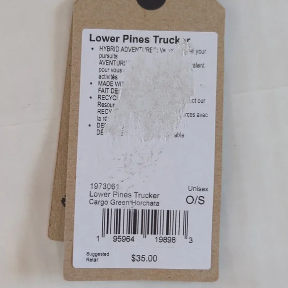 NWT Prana Netplus Floral Lower Pines Trucker Hat Unisex O/S Cargo Green Adjusts - Picture 9 of 16